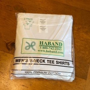 2 pack v-neck tee shirts. Really nice quality -ribbed , medium.